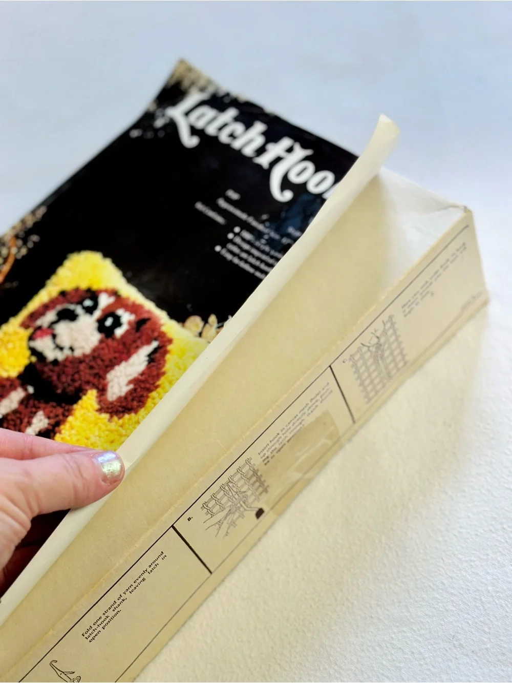 Vintage Sew Simple Latch Hook Dog Pillow Kit